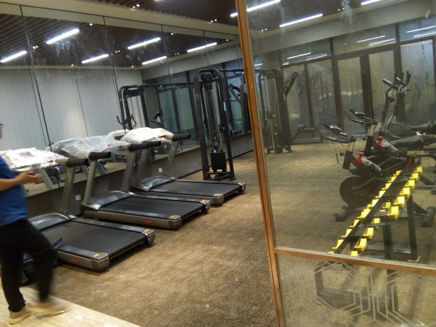 山东枣庄市中碧桂园健身房案例 康宜健身器械批发