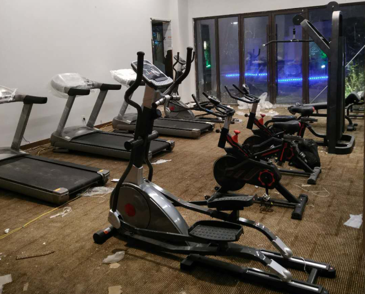 湖南永州宁远碧桂园凤凰酒店健身房案例 康宜酒店健身房器材批发