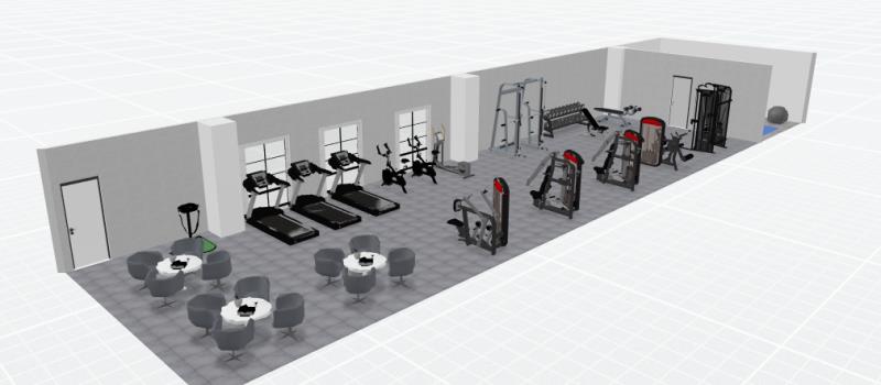 160㎡学院健身房配置方案 